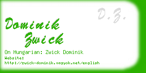 dominik zwick business card